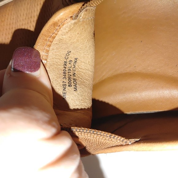 FRYE Men's Leather Slip-on Sneakers Brown Size 7 Pre-owned - Picture 7 of 7